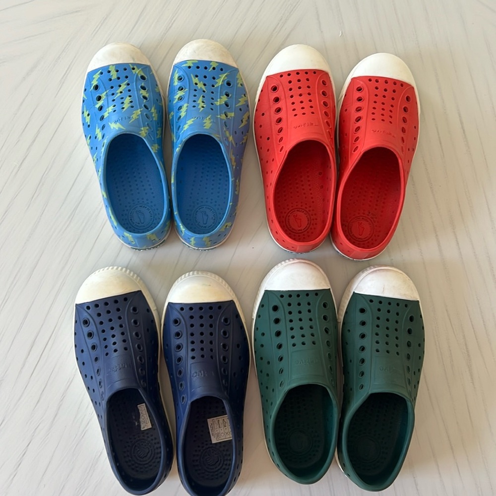 Native Shoes: Sizes 12 & 13. Only Navy is a 13.